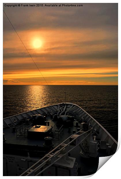  Beautiful Sunset in the Atlantic Ocean Print by Frank Irwin