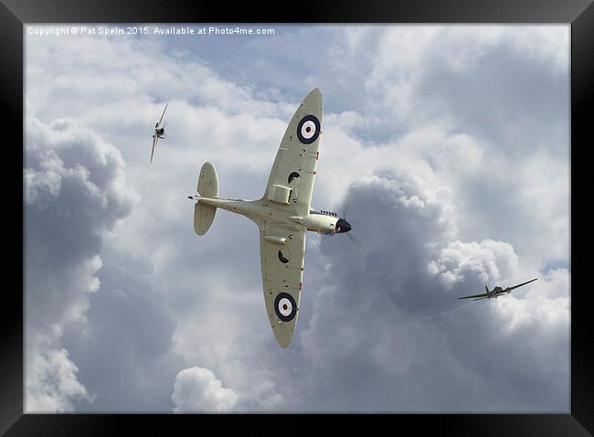  Spitfire - 'You can run................' Framed Print by Pat Speirs