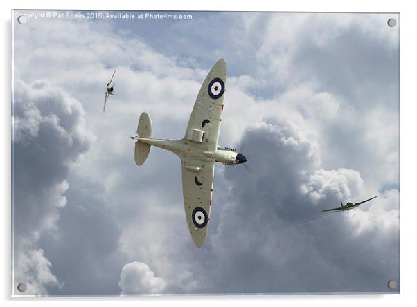  Spitfire - 'You can run................' Acrylic by Pat Speirs