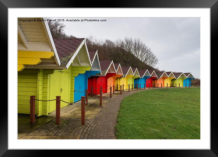 Scarborough Beach Huts Framed Mounted Print by Martin Parratt