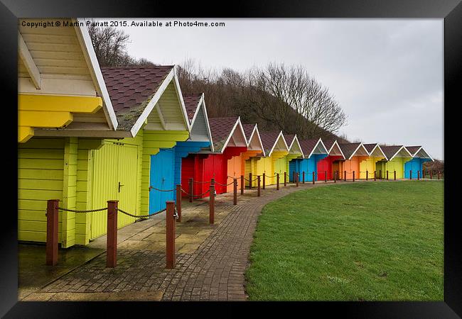Scarborough Beach Huts Framed Print by Martin Parratt