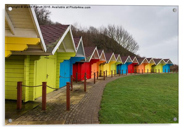 Scarborough Beach Huts Acrylic by Martin Parratt
