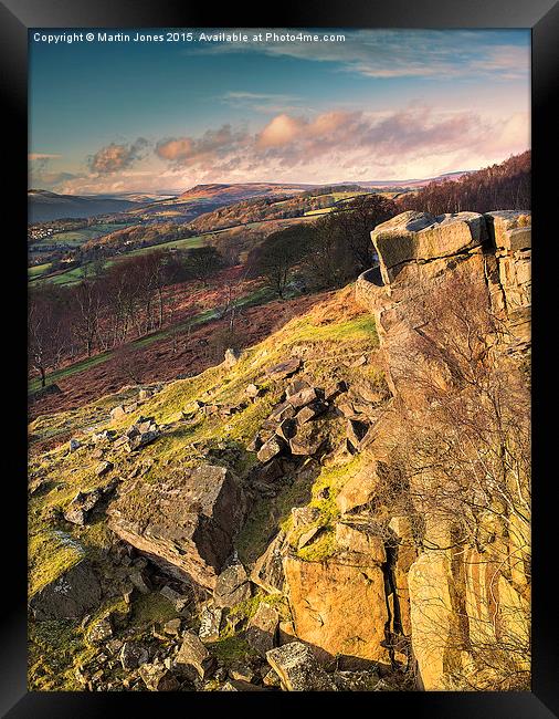 Over Hathersage from the Surprise View Framed Print by K7 Photography