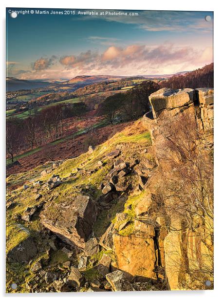 Over Hathersage from the Surprise View Acrylic by K7 Photography