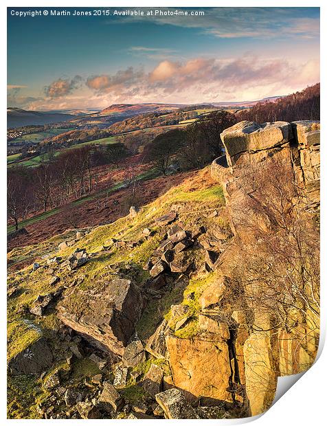 Over Hathersage from the Surprise View Print by K7 Photography