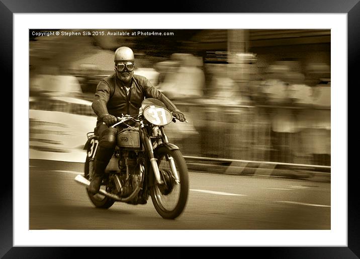  Motor Bike Rally at Brackley Framed Mounted Print by Stephen Silk