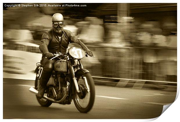  Motor Bike Rally at Brackley Print by Stephen Silk