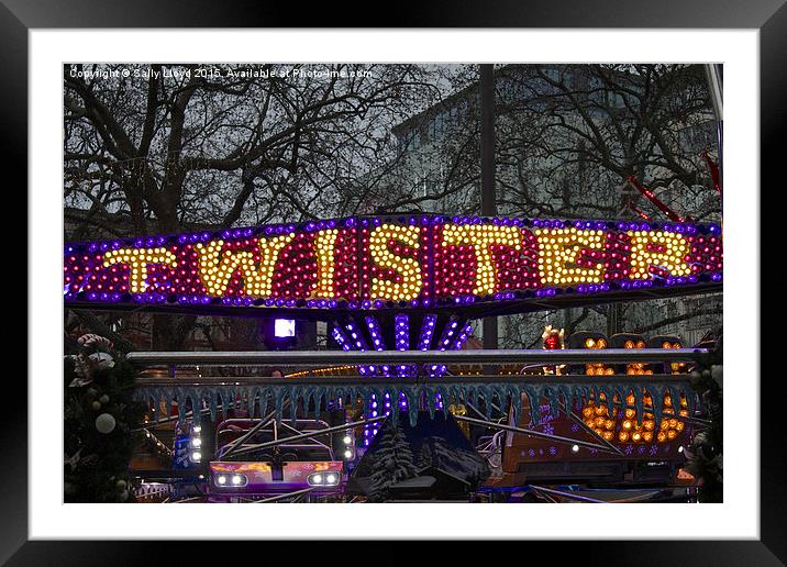  Twister Fairground Ride Framed Mounted Print by Sally Lloyd
