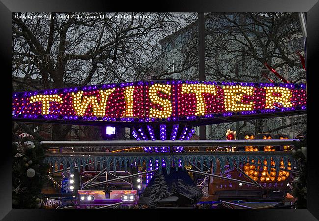  Twister Fairground Ride Framed Print by Sally Lloyd