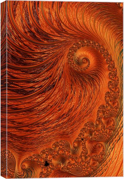 Orange Lily Fractal Canvas Print by Steve Purnell