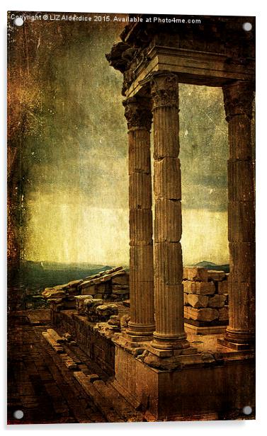  Dramatic Acropolis Acrylic by LIZ Alderdice