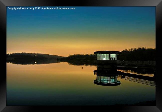  night shot over a Arlington Reservoir  Framed Print by kevin long