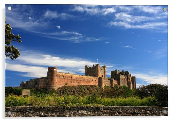 Bamburgh Castle Acrylic by Gail Johnson