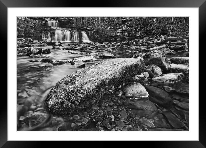  Cotter Force Waterfall Yorkshire Framed Mounted Print by Gary Kenyon