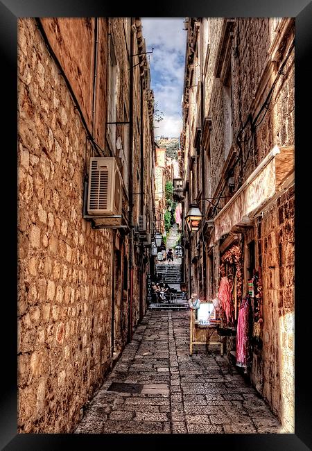 Dubrovnik Alley Framed Print by Tom Gomez