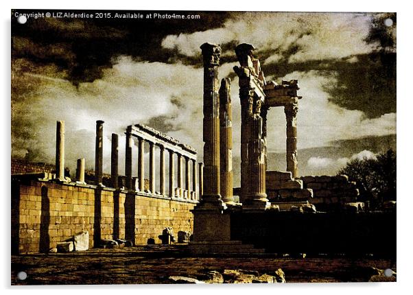 Drama at the Acropolis Acrylic by LIZ Alderdice