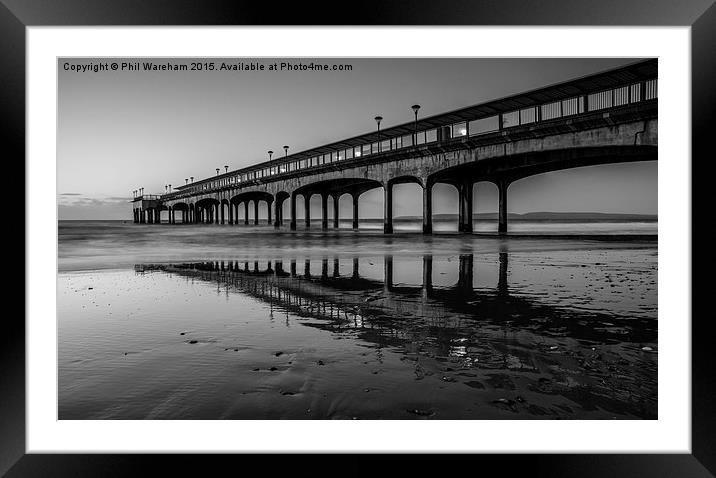  Boscombe Pier Dawn Framed Mounted Print by Phil Wareham