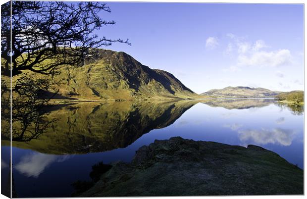 Crummock Water Reflection Canvas Print by James Lavott