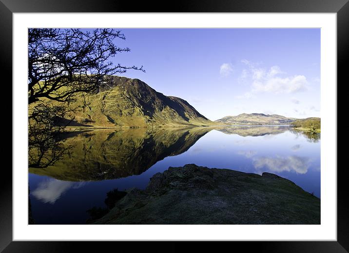 Crummock Water Reflection Framed Mounted Print by James Lavott