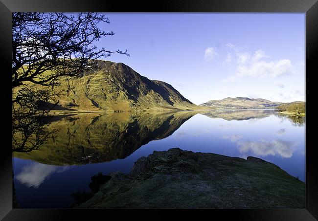 Crummock Water Reflection Framed Print by James Lavott