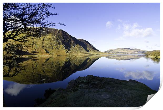 Crummock Water Reflection Print by James Lavott