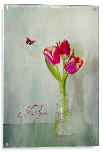  Tulips Acrylic by Fine art by Rina