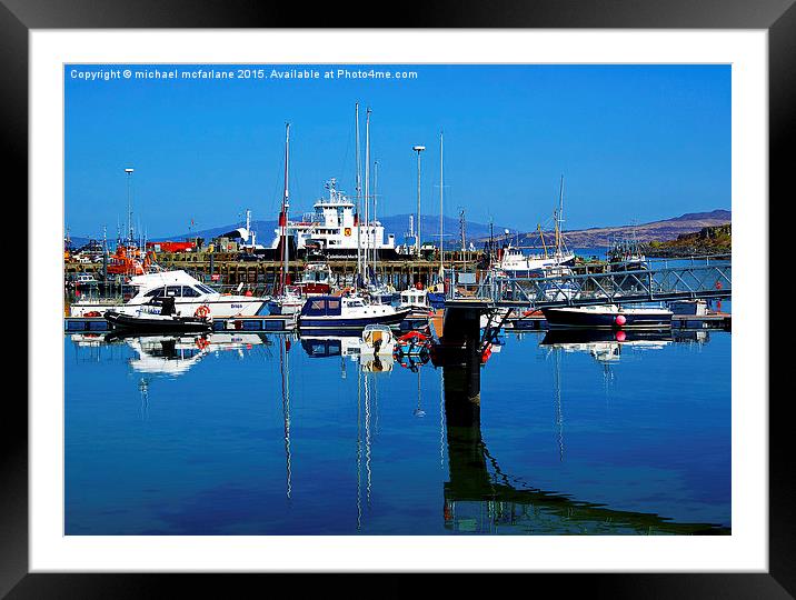  Mallaig Harbour Framed Mounted Print by michael mcfarlane