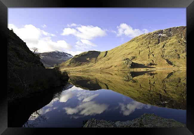 Down Crummock Water Framed Print by James Lavott
