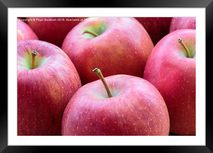 Red Apples Framed Mounted Print by Pearl Bucknall