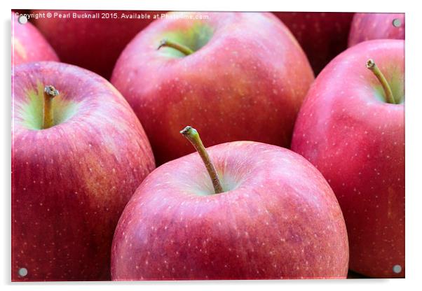 Red Apples Acrylic by Pearl Bucknall
