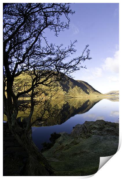 Reflections of Crummock Water Print by James Lavott