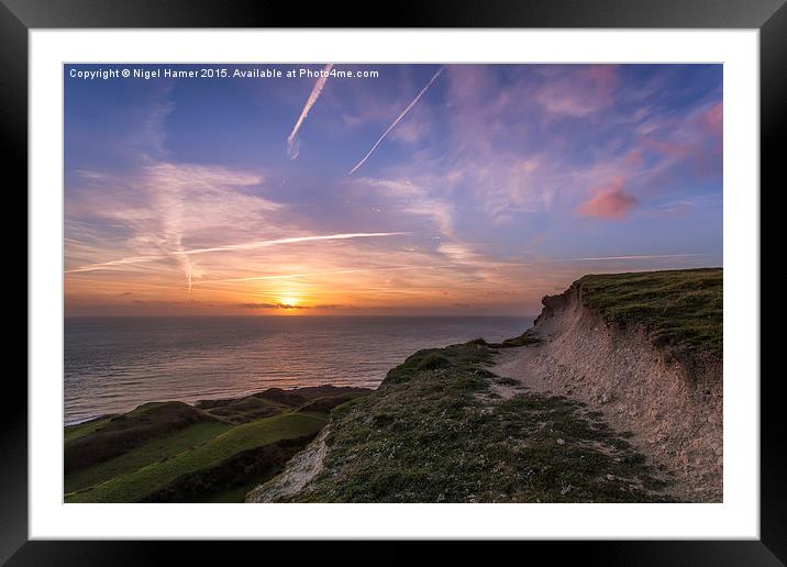 Gore Cliff Framed Mounted Print by Wight Landscapes