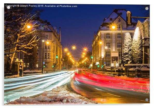  Munich city lights. Acrylic by Joseph Pooley