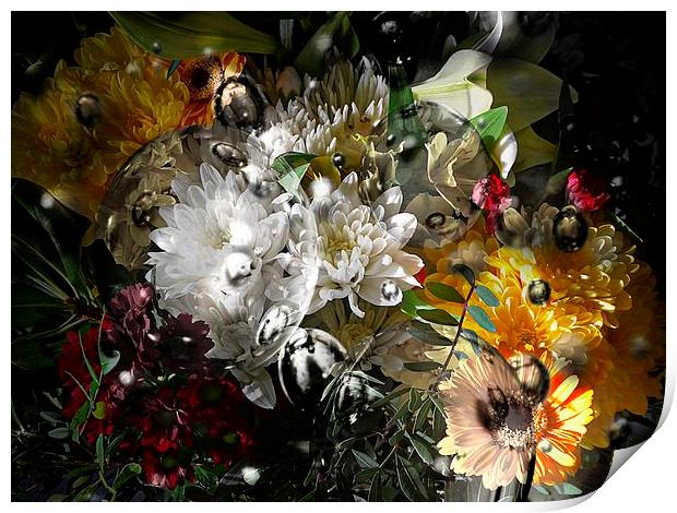 Stunning Bouquet  Print by sylvia scotting
