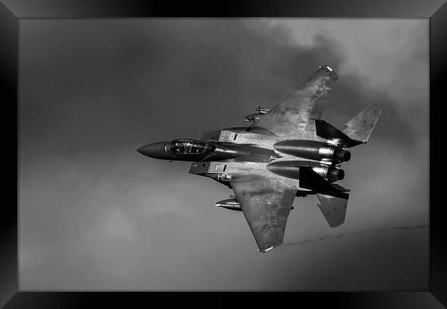  F15 Eagle in the Loop Framed Print by Sue Dudley