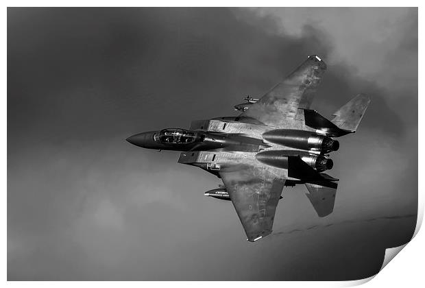  F15 Eagle in the Loop Print by Sue Dudley