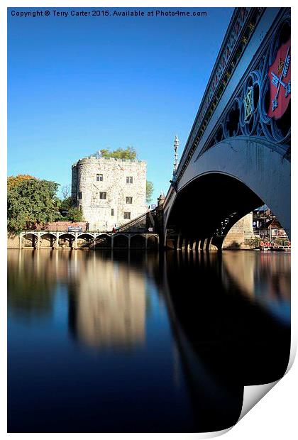 Skeldergate reflection Print by Terry Carter