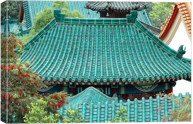 Temple Roofs Canvas Print by Mary Lane