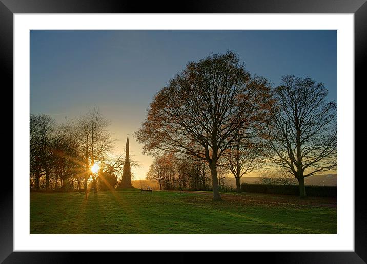 Cholera Monument at Sunset  Framed Mounted Print by Darren Galpin