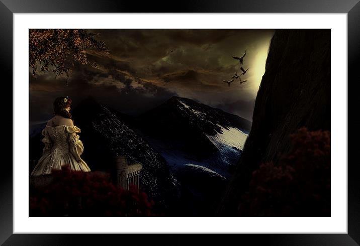  Sundown on the mountain Framed Mounted Print by Kim Slater