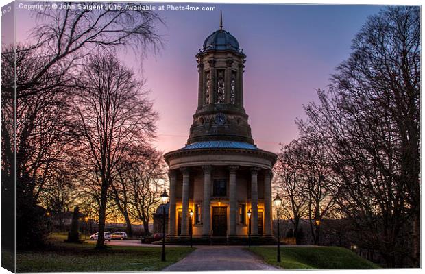  Saltaire United Reformed Church Canvas Print by John Sargent