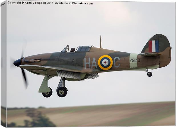  RAF Hawker Hurricane Canvas Print by Keith Campbell