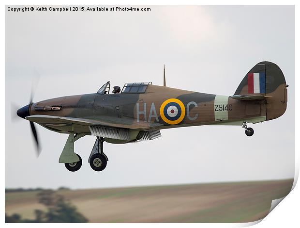  RAF Hawker Hurricane Print by Keith Campbell