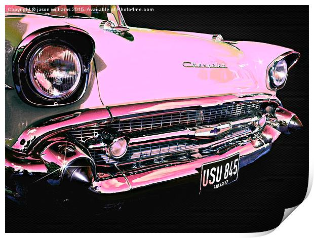  Candy Pink Chevrolet Print by Jason Williams