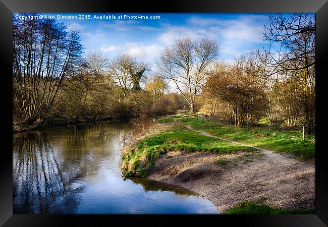  Little Ouse River Framed Print by Alan Simpson