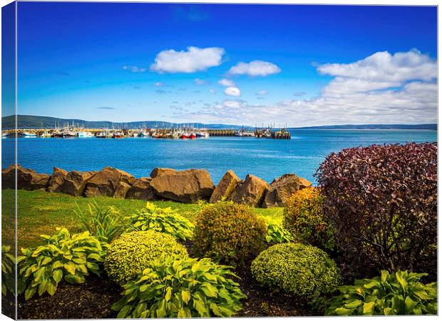 Seafront and Harbour, Digby, Nova Scotia, Canada Canvas Print by Mark Llewellyn