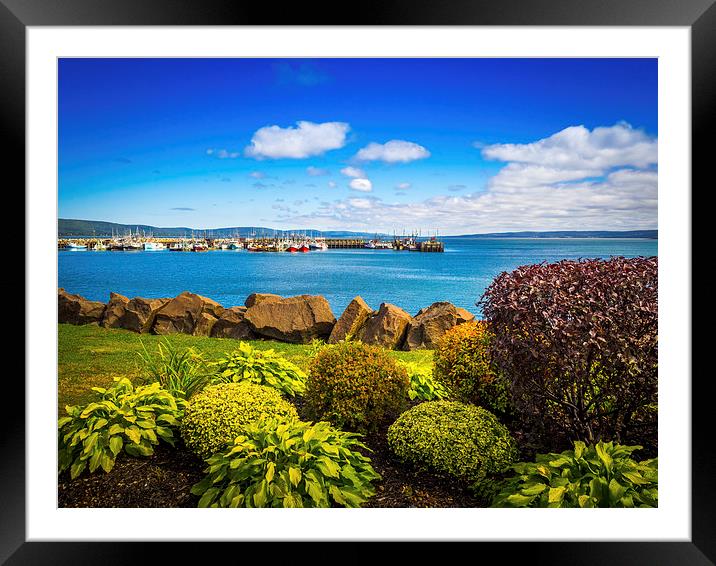 Seafront and Harbour, Digby, Nova Scotia, Canada Framed Mounted Print by Mark Llewellyn