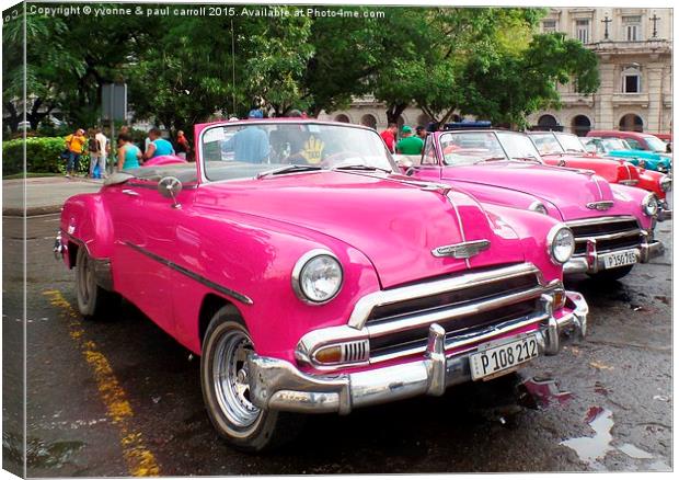  Cuban cars Canvas Print by yvonne & paul carroll