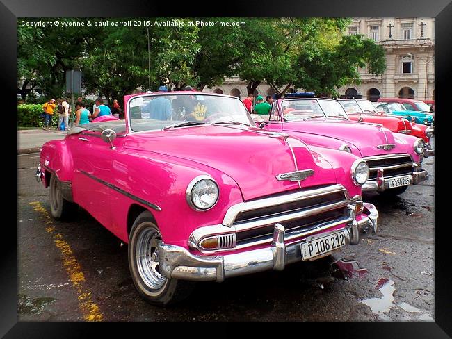  Cuban cars Framed Print by yvonne & paul carroll