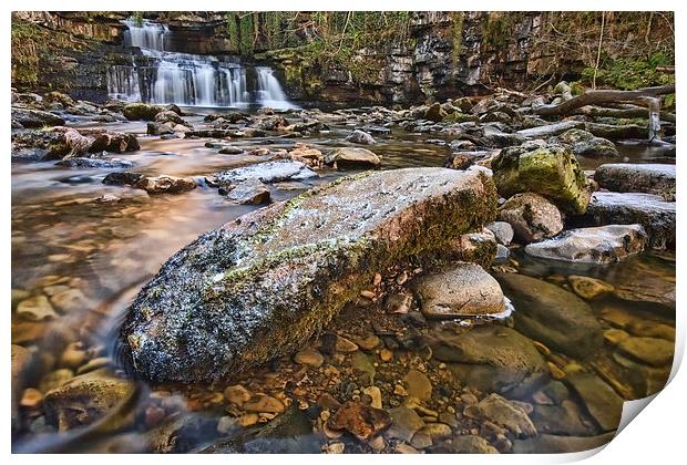  Cotter Force Waterfall Yorkshire Print by Gary Kenyon
